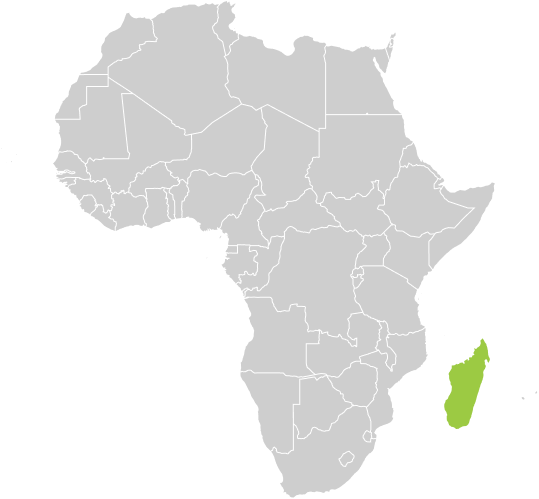 Map of Africa with Malawi highlighted